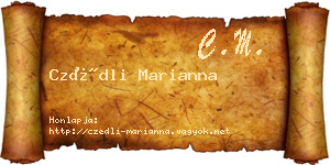 Czédli Marianna névjegykártya